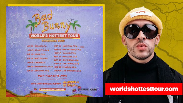 Bad Bunny San Diego Tour Poster - Bunbotee